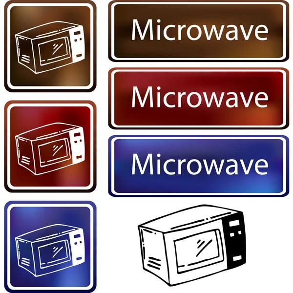 Mikrowellen-Ikone — Stockvektor