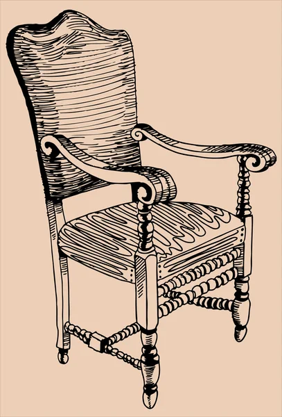 特派团风格椅子 — 图库矢量图片