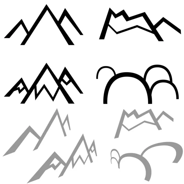 Einfache Berge — Stockvektor
