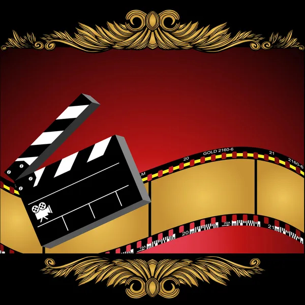 Movie Background: Film Slate Reel — Stock Vector