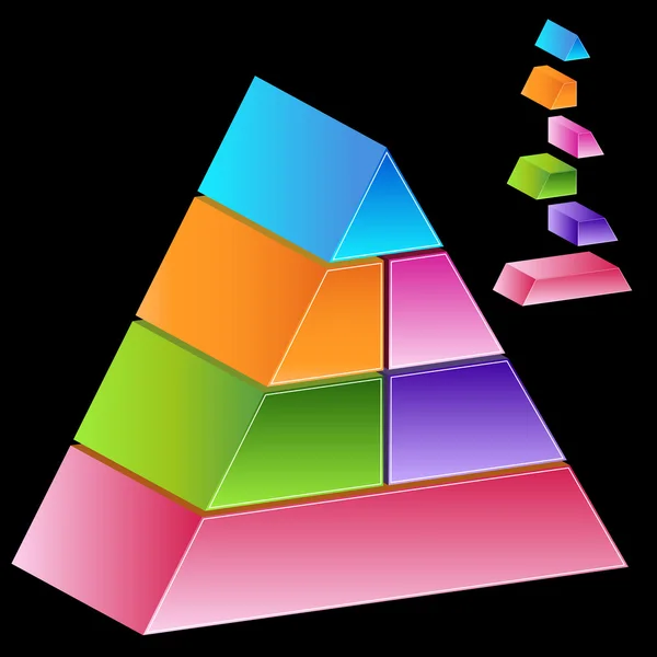 3D Pyramid — Stock Vector