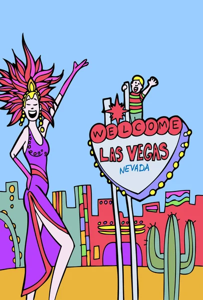 Bienvenido a Las Vegas — Archivo Imágenes Vectoriales