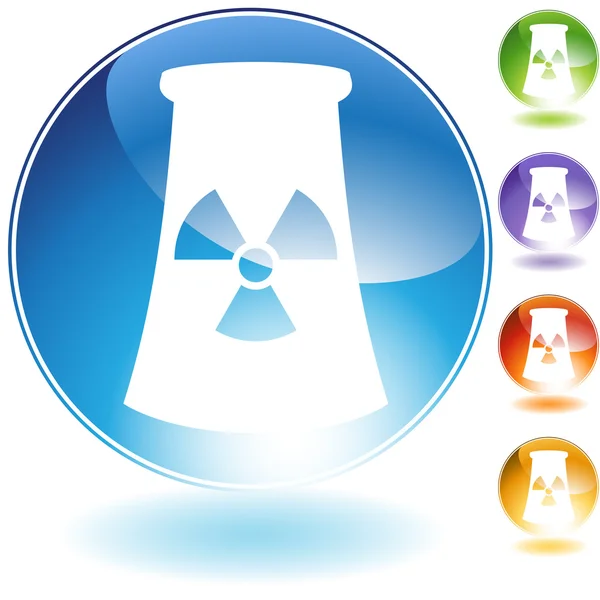 Nuclear Powerplant Crystal Icon — Stock Vector