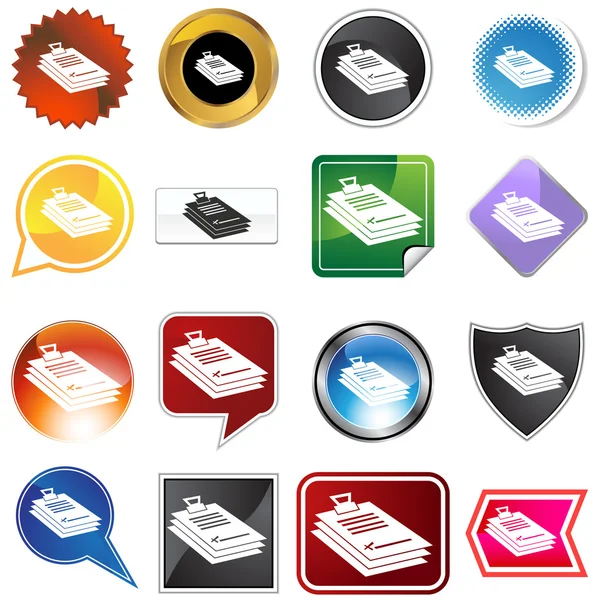 Multiple Buttons - Office Contracts — Stock Vector