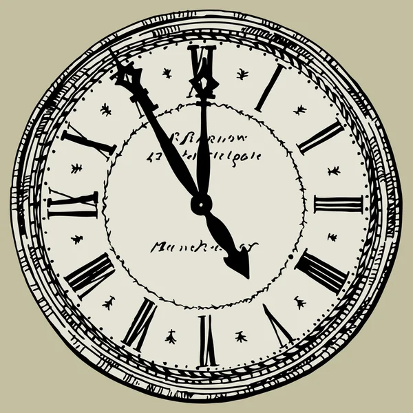 Oude klok — Stockvector
