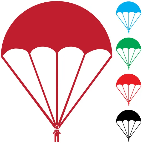 Set of Paratroopers — Stock Vector