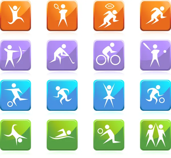Иконы спортсмена — стоковый вектор
