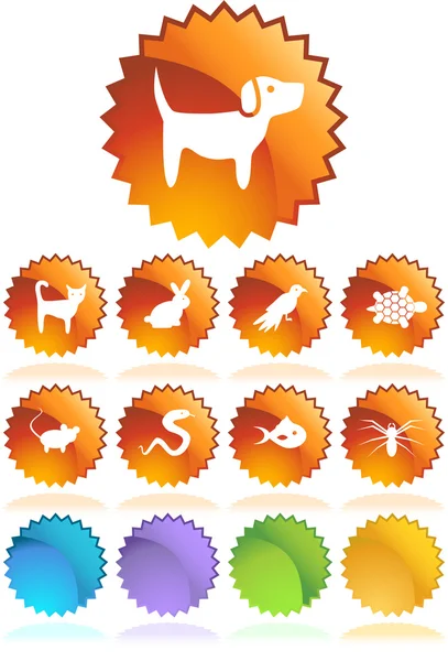 Pet Icons — Stock Vector