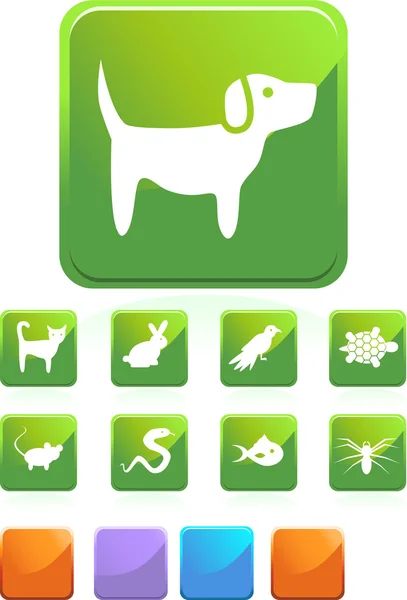 Pet Icons — Stock Vector