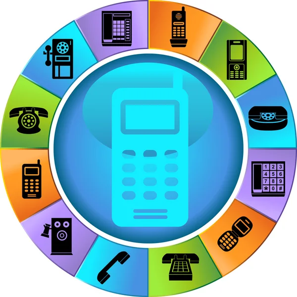 Ikony telefonu — Wektor stockowy