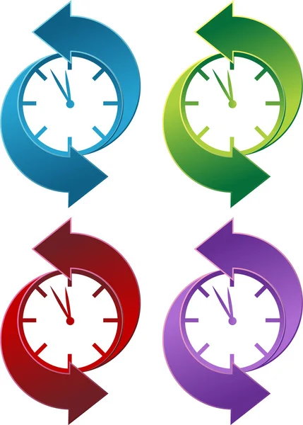 Clock Backwards — Stock Vector