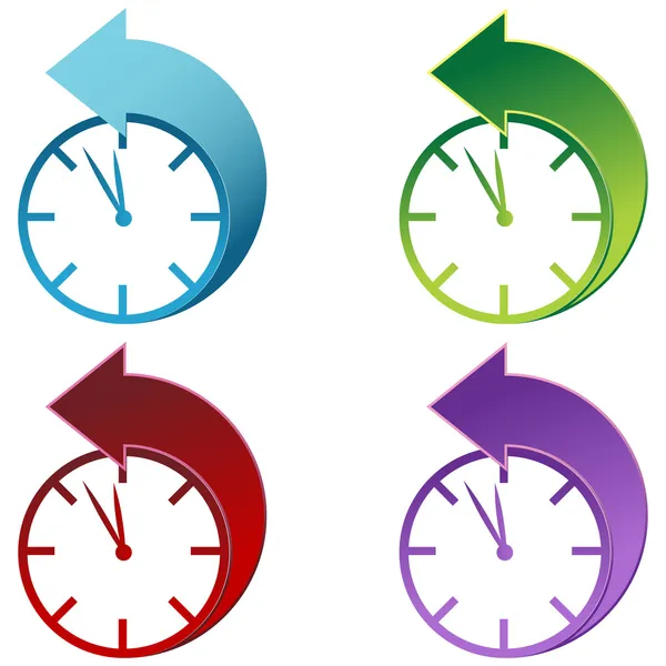 Daylight Savings Time Clock — Stock Vector