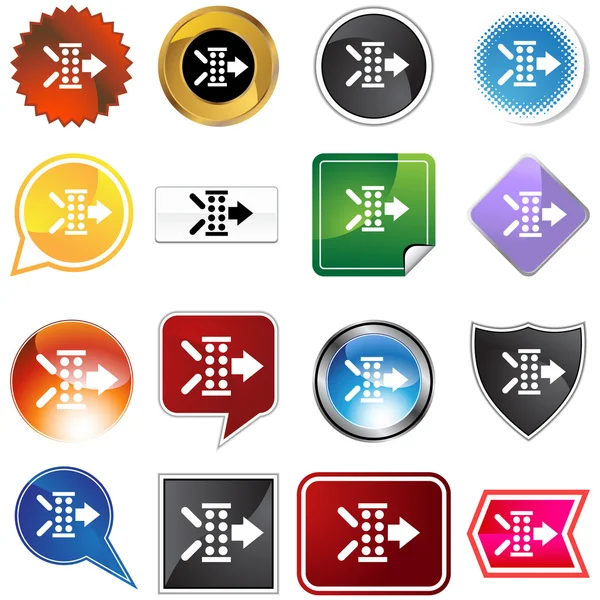 Set de iconos de filtro de aire Ilustración De Stock