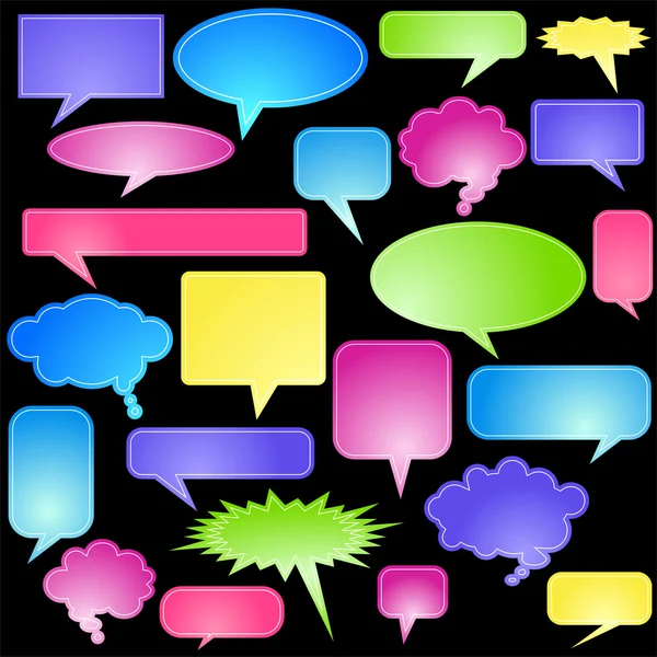 Set di icone bubble chat — Vettoriale Stock