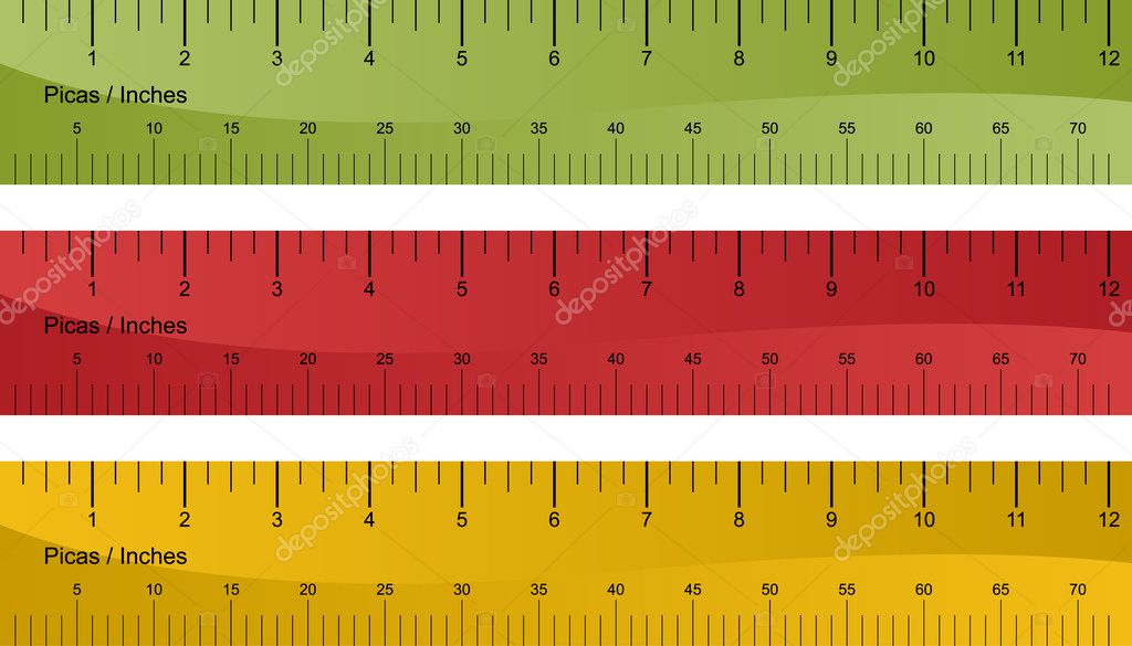 Pica Ruler Set Stock Vector Image by ©cteconsulting #3983486