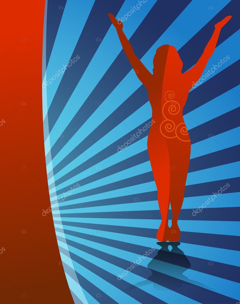 Girl Arms Raised — Stock Vector © cteconsulting 3984283