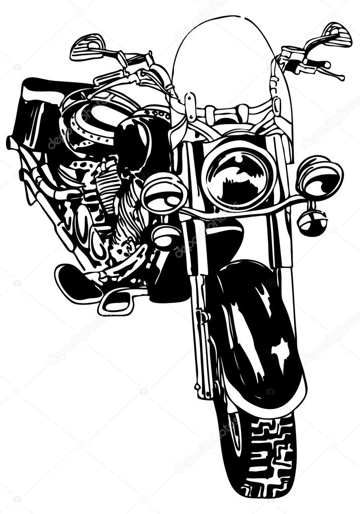 Desenho da motocicleta imagem vetorial de cteconsulting© 3984811