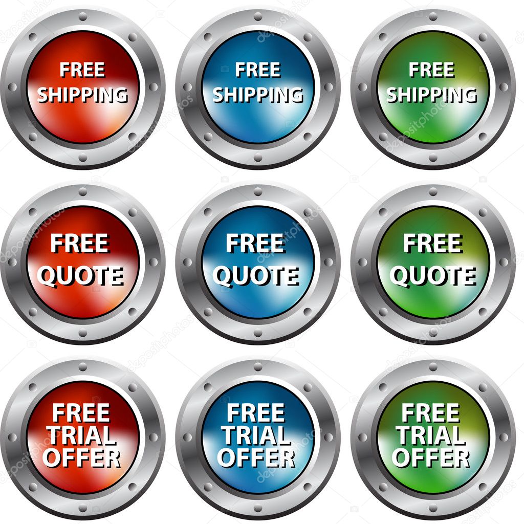 Free Chrome Rivet Buttons