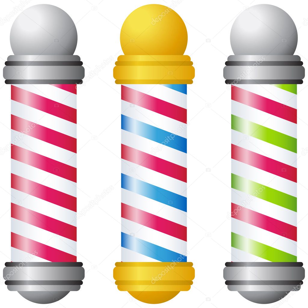 Barbershop Poles - Gold and Silver