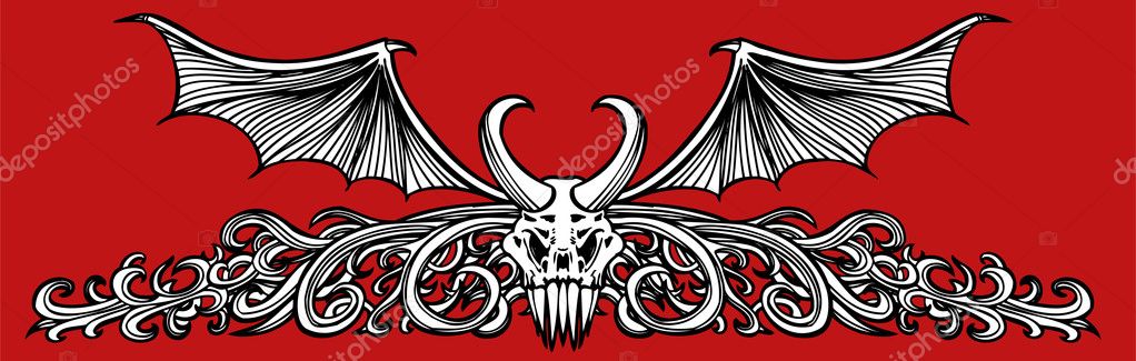 Winged Demon Border Royalty Free Stock Vectors