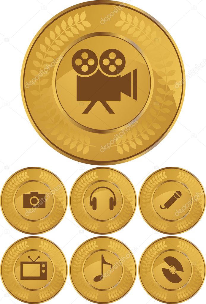 Multimedia Buttons - Gold Coin