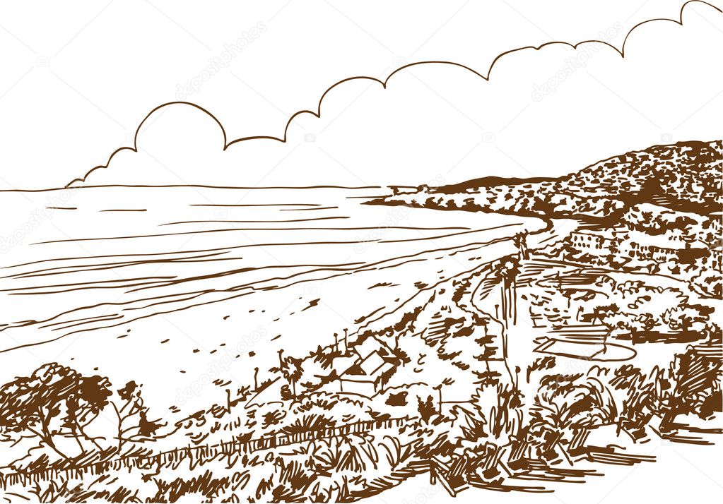 Beach Shore Sketch