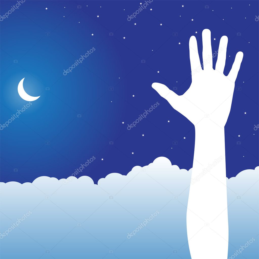 Night Sky Scene - Hand