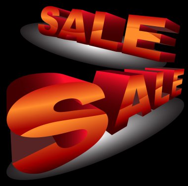 3D Sale Signs clipart