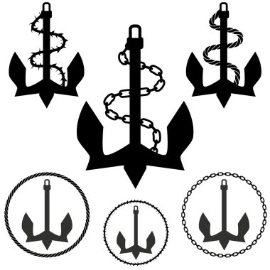 Set of Anchors clipart