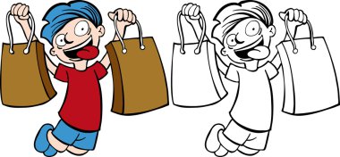 Kid Shopping clipart