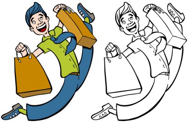 Man Shopping clipart