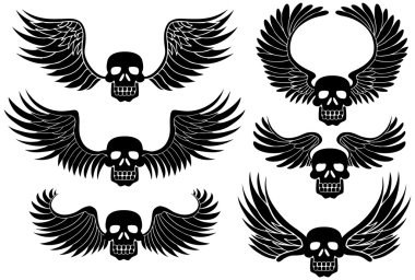 Winged Skeletons clipart