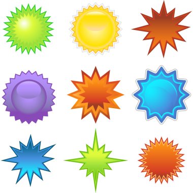 Starburst Stickers clipart