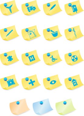 Medical Icon Set - Sticky clipart