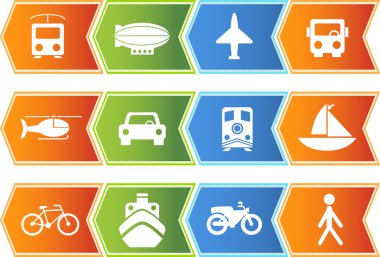 Transportation Buttons - Chevron clipart