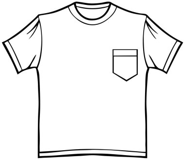 T-Shirt with Pocket clipart