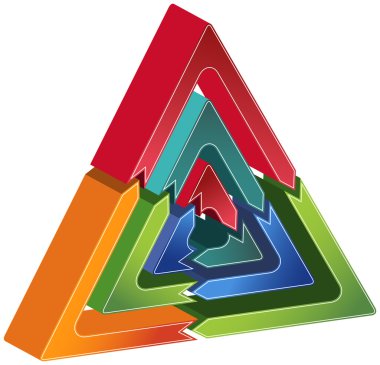 Process Triangle Diagram clipart