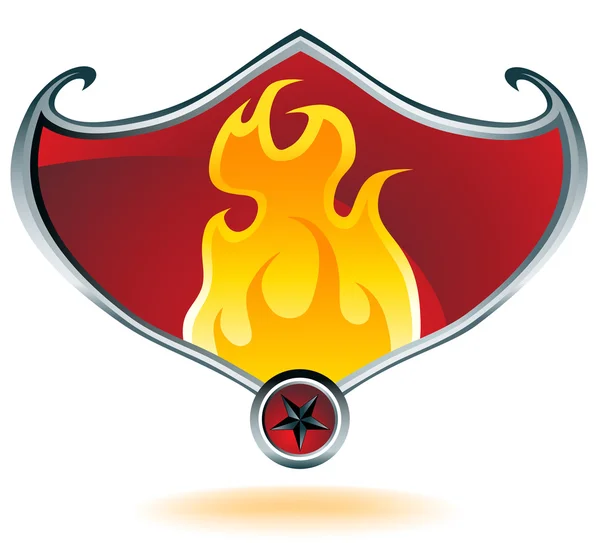 Bouclier incendie — Image vectorielle