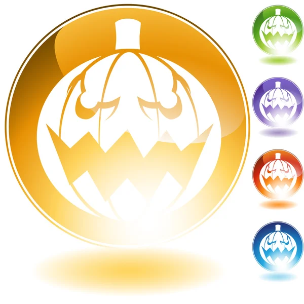 Round Icons - Pumpkin — Stock Vector