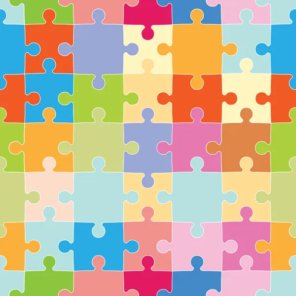 Puzzle Pieces Pattern — Stock Vector