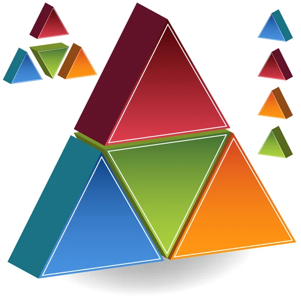 Pirámide 3D — Archivo Imágenes Vectoriales