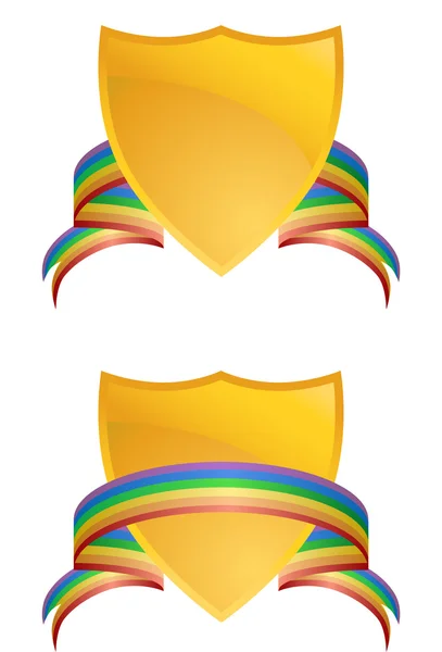 Escudo de arco-íris — Vetor de Stock