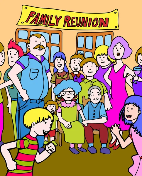 Family Reunion — Stock Vector