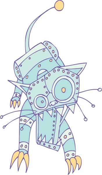 Robot kat — Stockvector