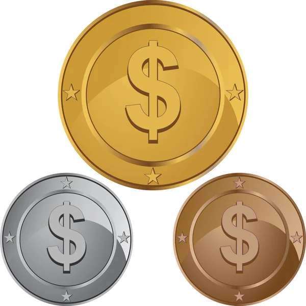 Долларовая монета — стоковый вектор