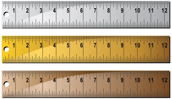 Set righello — Vettoriale Stock