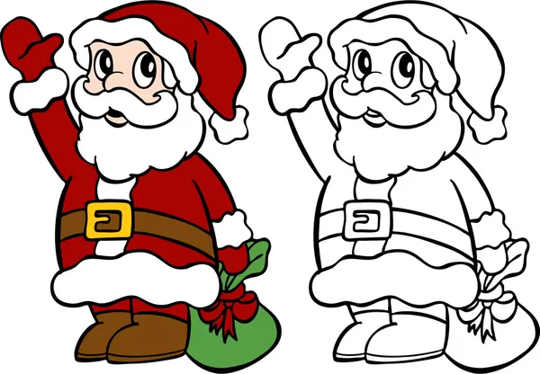 Santa mává — Stockový vektor