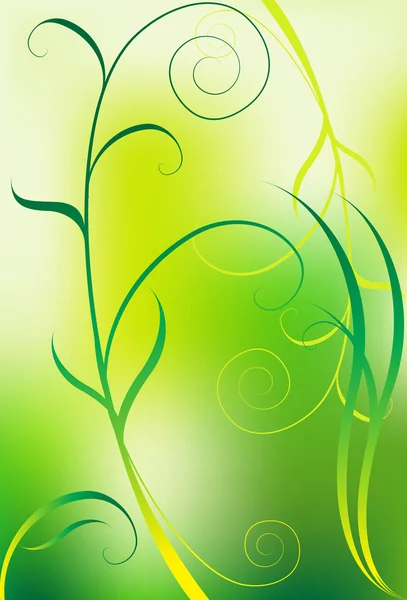 緑色茎系統の背景 — ストックベクタ