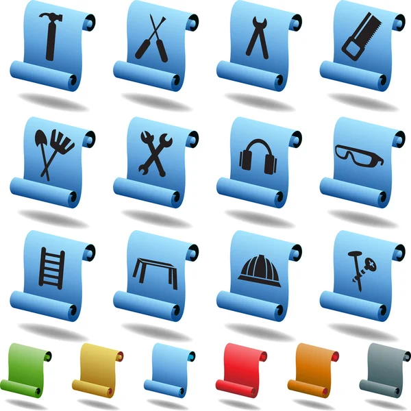 Set de iconos de hardware: Serie Scroll — Archivo Imágenes Vectoriales