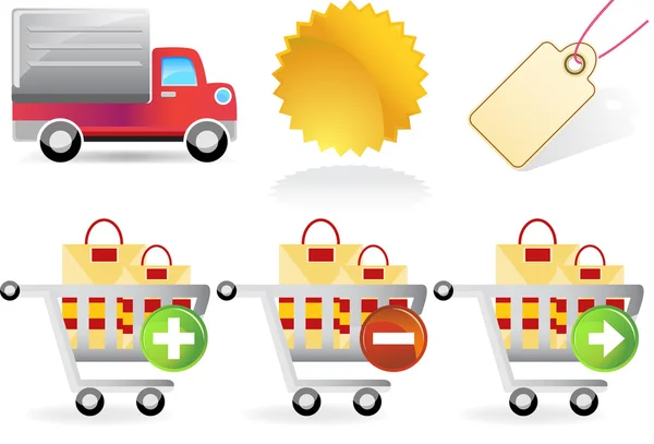 Retail Website Icons — Stock Vector